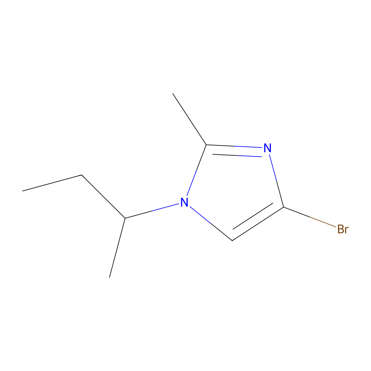 4-Bromo-1-(sec-butyl)-2-methylimidazole molecular structure, CAS 1622836-03-6
