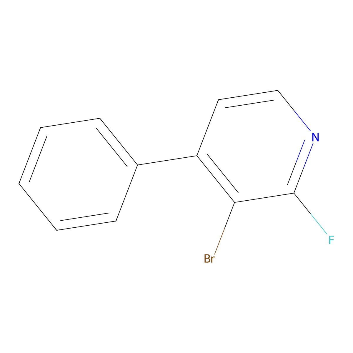2-Fluoro-3-bromo-4-phenylpyridine molecular structure, CAS 1622838-83-8