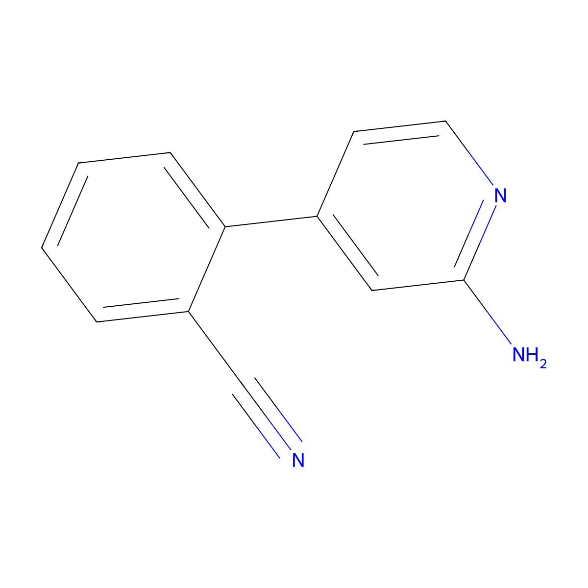 2-Amino-4-(2-cyanophenyl)pyridine molecular structure, CAS 1622839-01-3