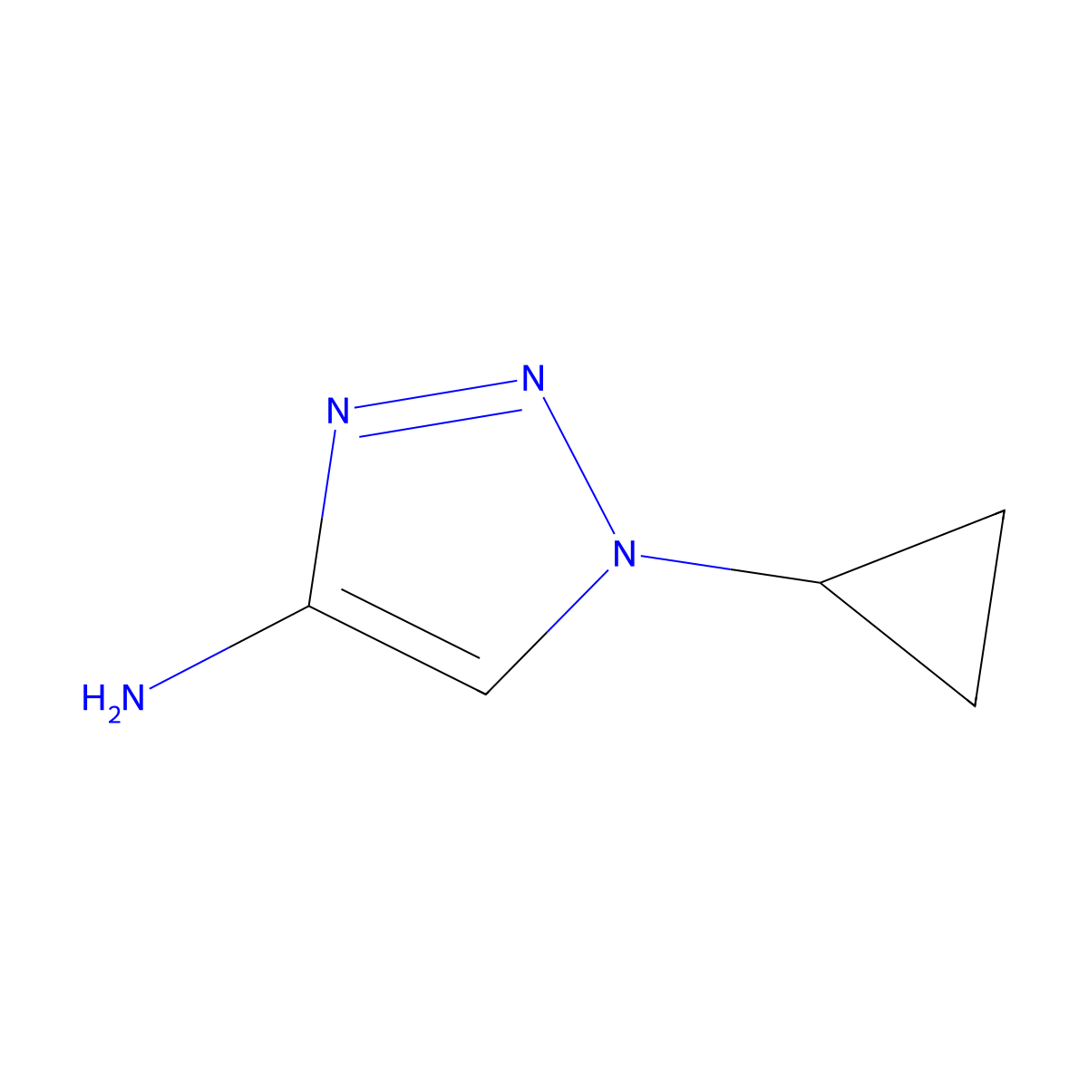 4-Amino-1-cyclopropyl-1H-1,2,3-triazole molecular structure, CAS 1622839-02-4