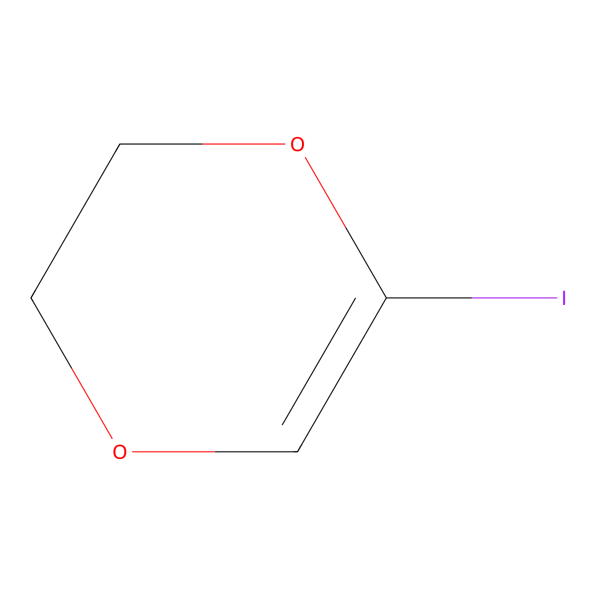 2-Iodo-1,4-dioxene molecular structure, CAS 1622839-04-6