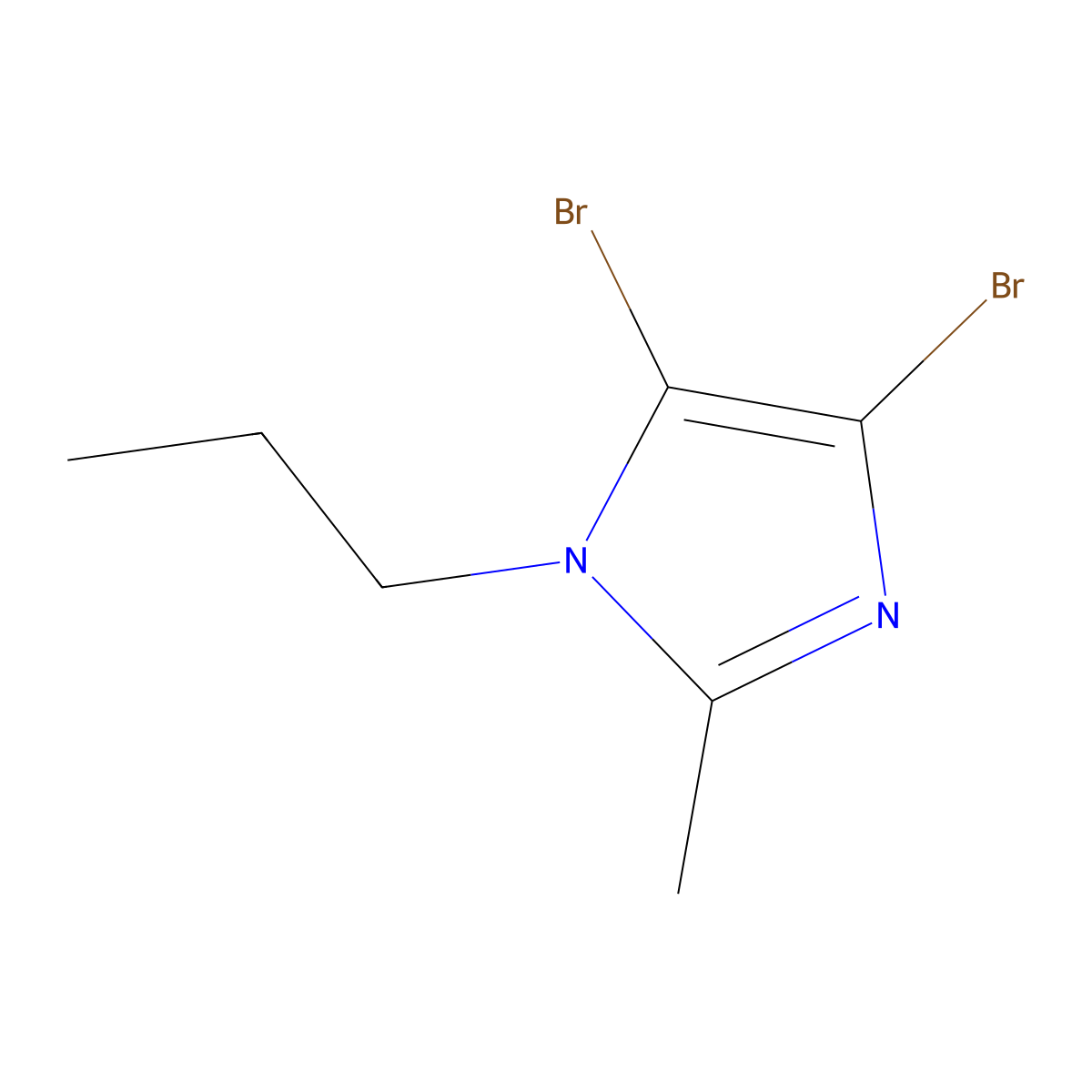 4,5-Dibromo-1-(n-propyl)-2-methyl-1H-imidazole molecular structure, CAS 1622839-10-4