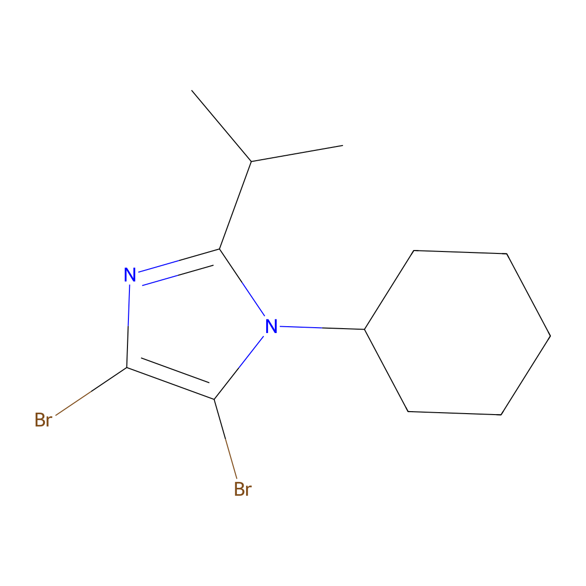 4,5-Dibromo-1-cyclohexyl-2-(iso-propyl)-1H-imidazole molecular structure, CAS 1622839-11-5