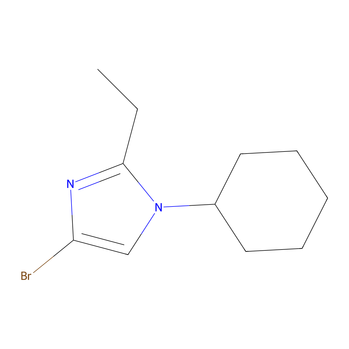 4-Bromo-1-cyclohexyl-2-ethylimidazole molecular structure, CAS 1622839-29-5