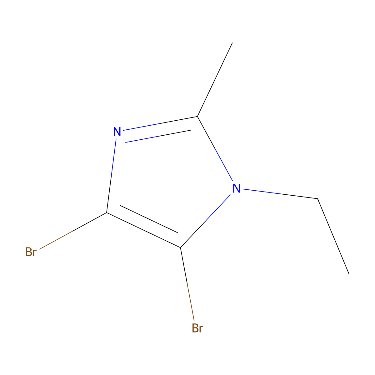 4,5-Dibromo-1-ethyl-2-methyl-1H-imidazole molecular structure, CAS 1622839-35-3