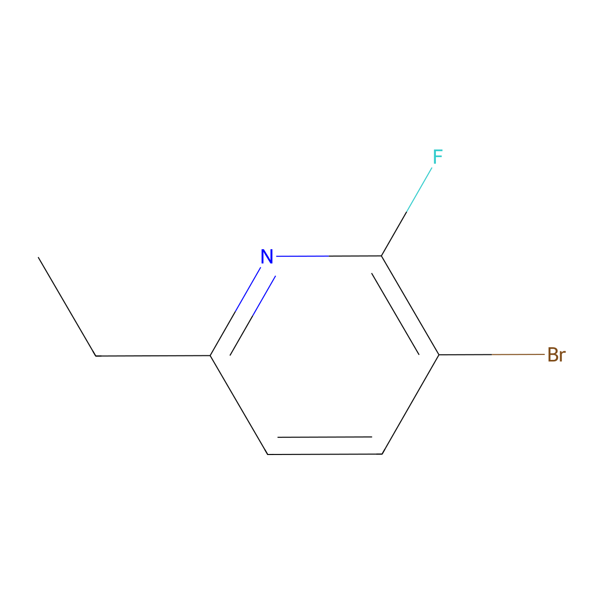 3-Bromo-2-fluoro-6-ethylpyridine molecular structure, CAS 1622839-40-0