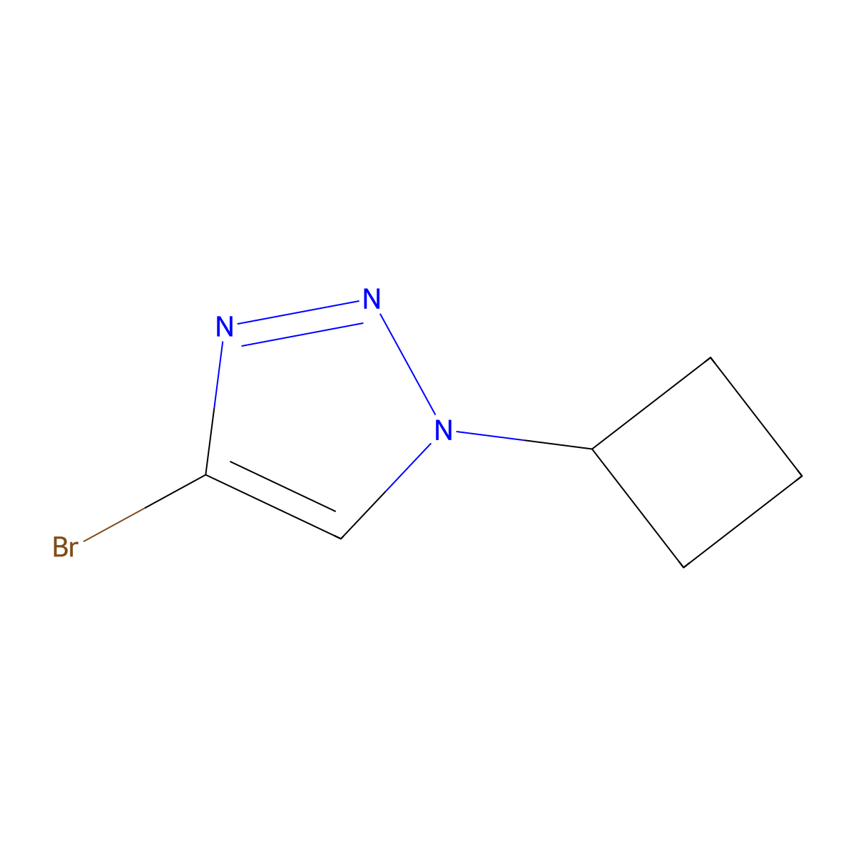 4-Bromo-1-cyclobutyl-triazole molecular structure, CAS 1622839-42-2