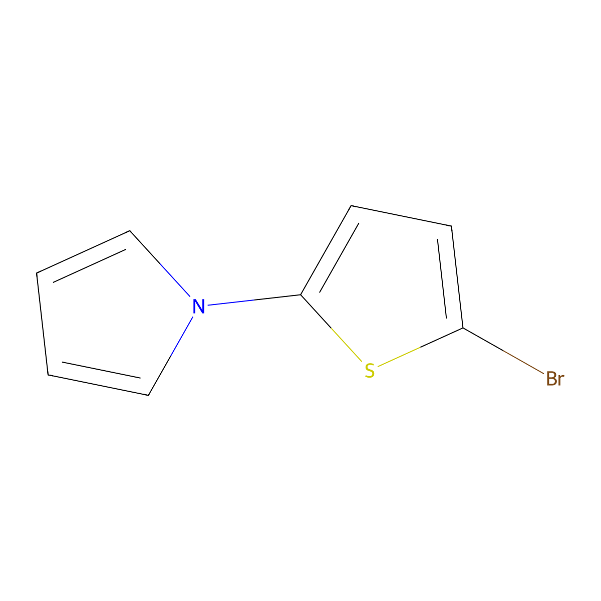 2-Bromo-5-(1H-pyrrol-1-yl)thiophene molecular structure, CAS 1622839-43-3