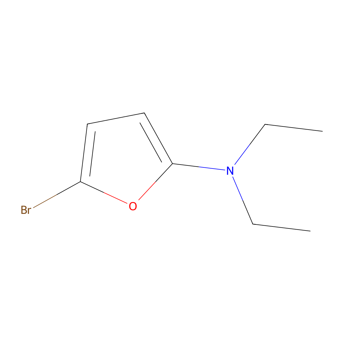 2-Bromo-5-(diethylamino)furan molecular structure, CAS 1622839-45-5