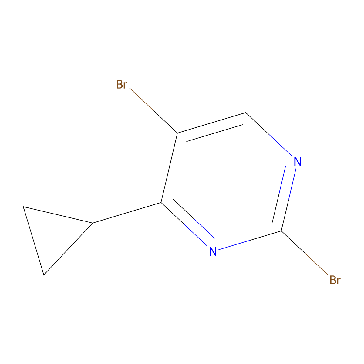 2,5-Dibromo-4-cyclopropylpyrimidine molecular structure, CAS 1622839-48-8