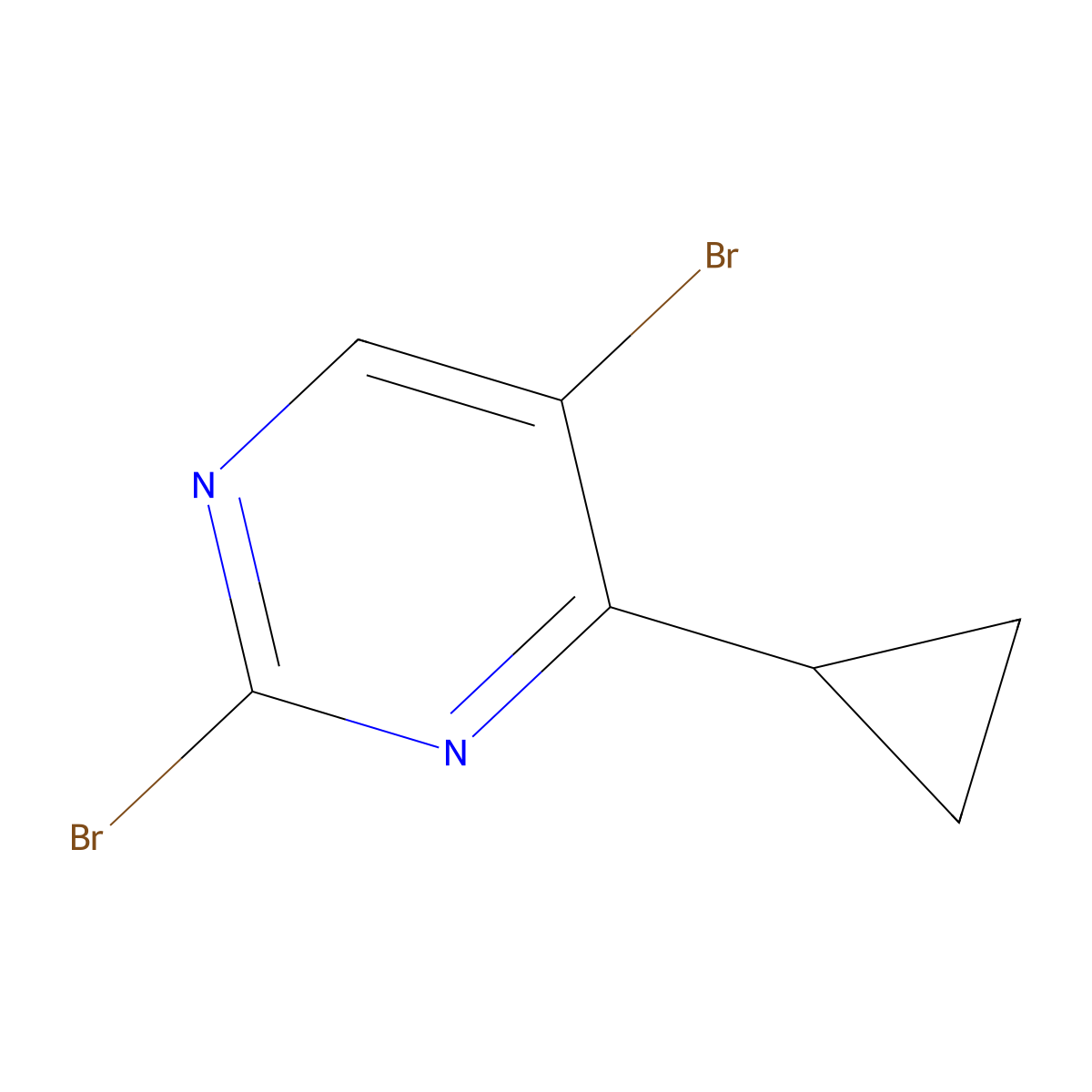 2,5-Dibromo-4-cyclopropylpyrimidine molecular structure, CAS 1622839-48-8