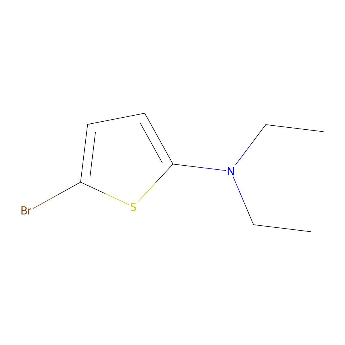 2-Bromo-5-(diethylamino)thiophene molecular structure, CAS 1622839-49-9