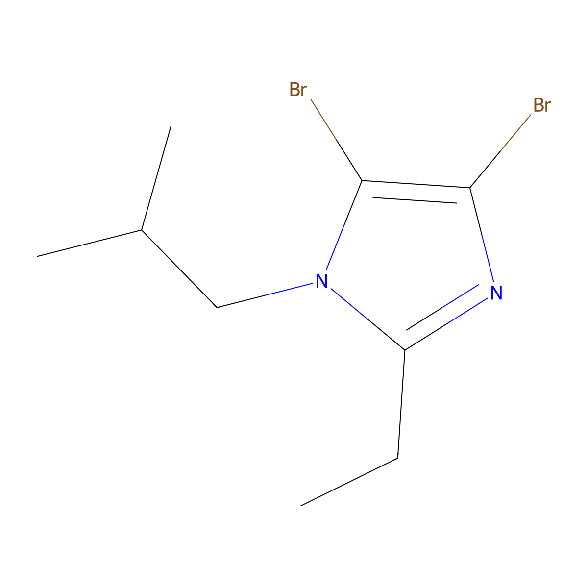 4,5-Dibromo-1-(iso-butyl)-2-ethyl-1H-imidazole molecular structure, CAS 1622839-73-9