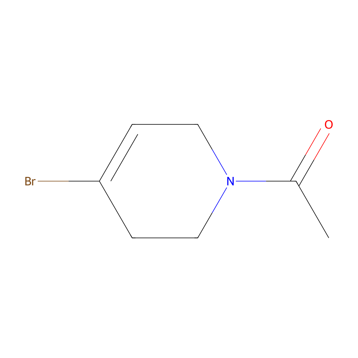 1-(N-Acetyl)-3,6-Dihydro-2H-4-bromopyridine molecular structure, CAS 1622839-80-8