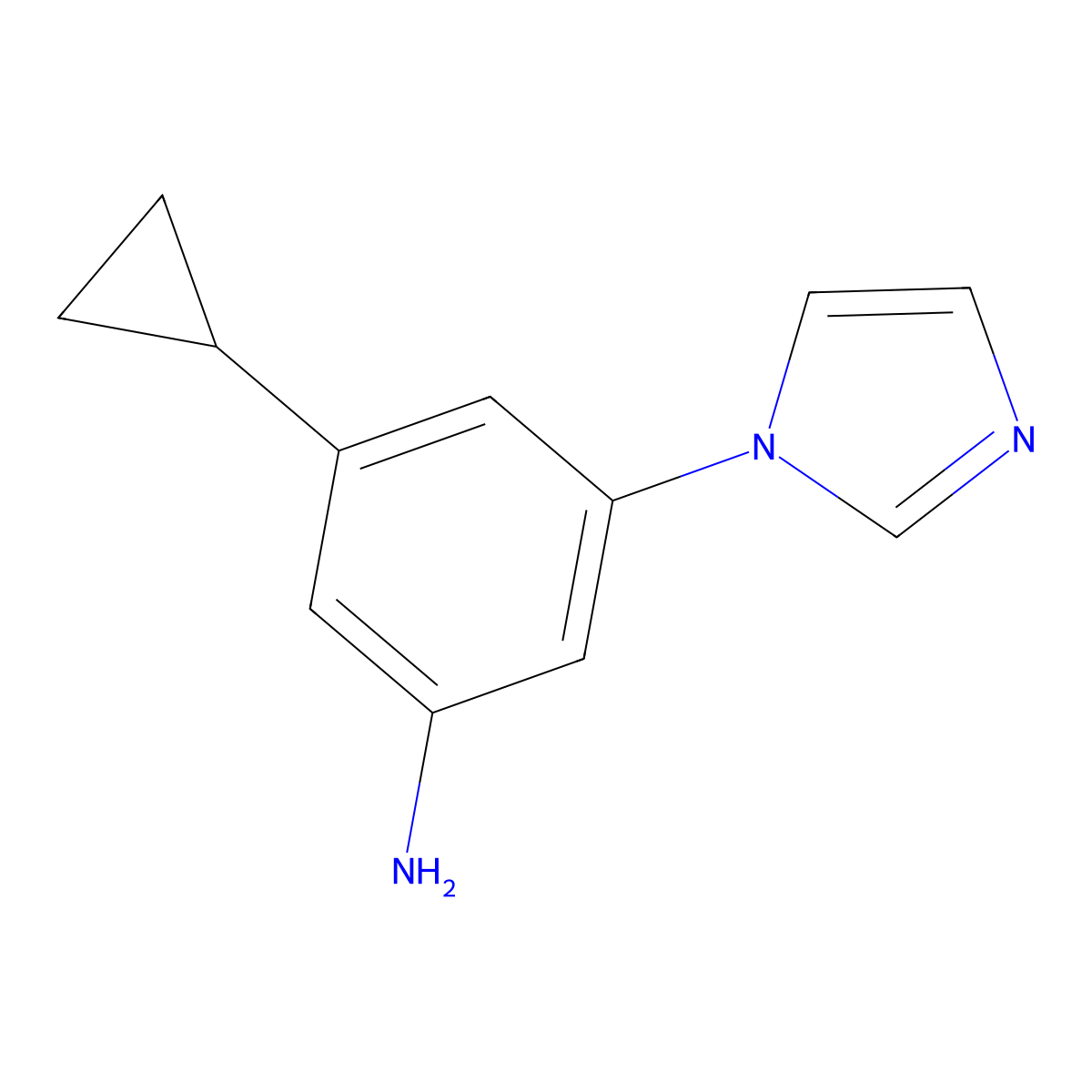 3-Cyclopropyl-5-(1H-imidazol-1-yl)aniline molecular structure, CAS 1622839-83-1