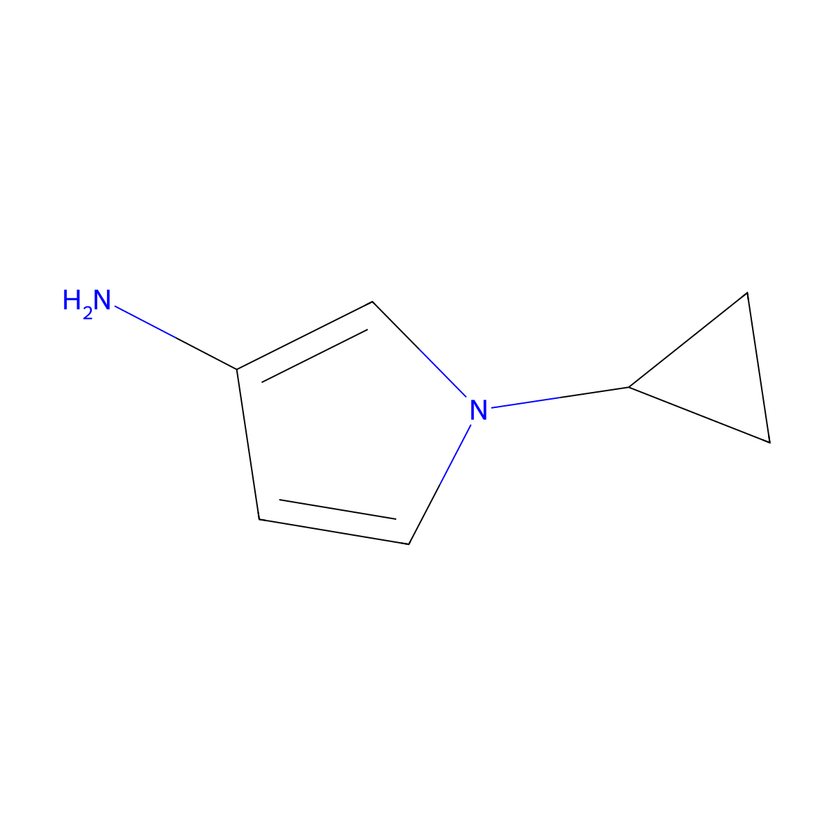 1-(Cyclopropyl)-1H-pyrrol-3-amine molecular structure, CAS 1622839-84-2