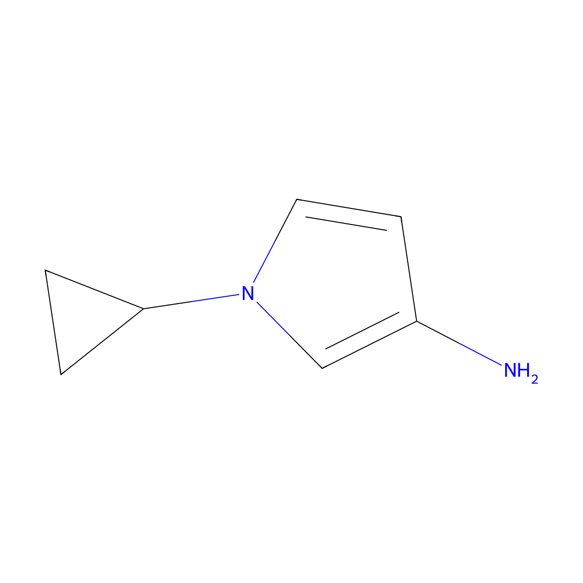 1-(Cyclopropyl)-1H-pyrrol-3-amine molecular structure, CAS 1622839-84-2