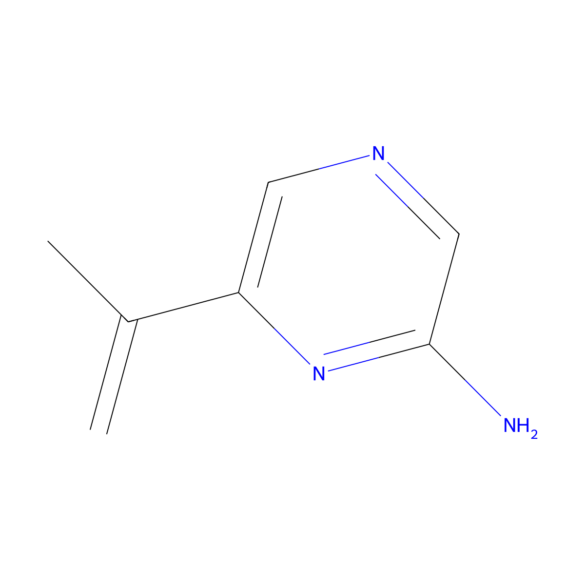 2-Amino-6-(iso-propenyl)pyrazine molecular structure, CAS 1622839-85-3