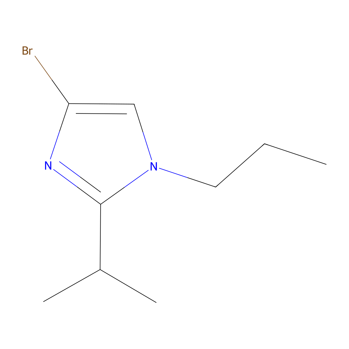 4-Bromo-1-(n-propyl)-2-(iso-propyl)imidazole molecular structure, CAS 1622839-86-4