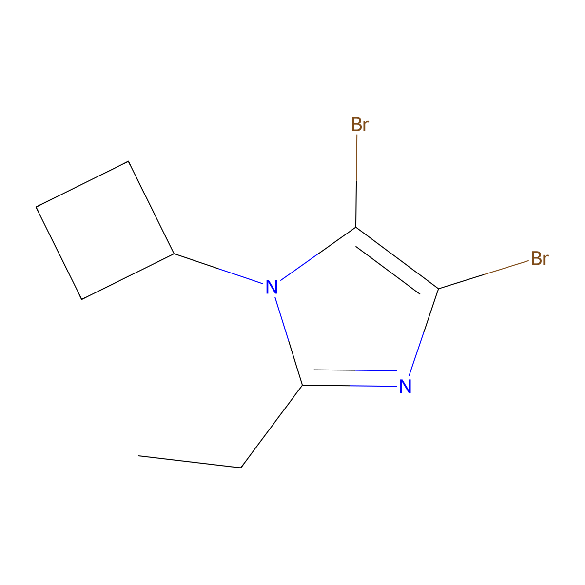 4,5-Dibromo-1-cyclobutyl-2-ethyl-1H-imidazole molecular structure, CAS 1622839-94-4
