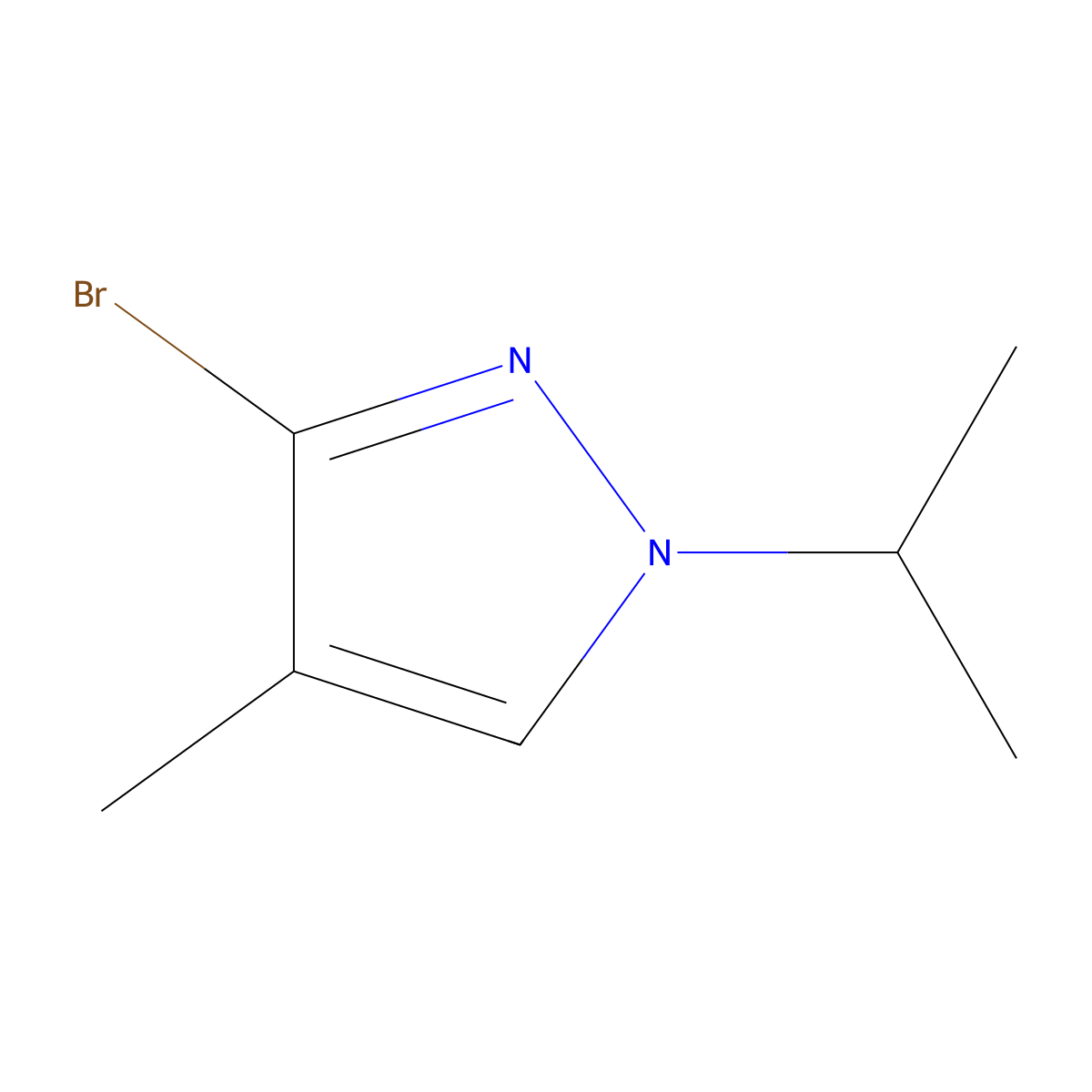 3-Bromo-1-isopropyl-4-methyl-1H-pyrazole molecular structure, CAS 1622839-96-6
