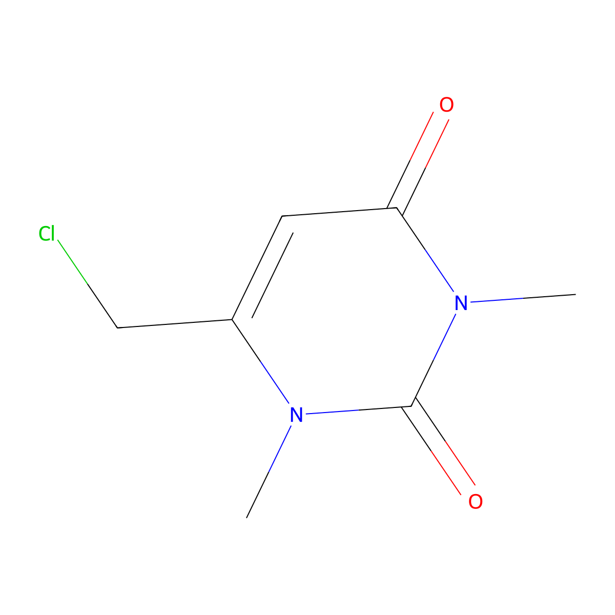 6-(Chloromethyl)-1,3-dimethyl-1,2,3,4-tetrahydropyrimidine-2,4-dione molecular structure, CAS 162284-62-0