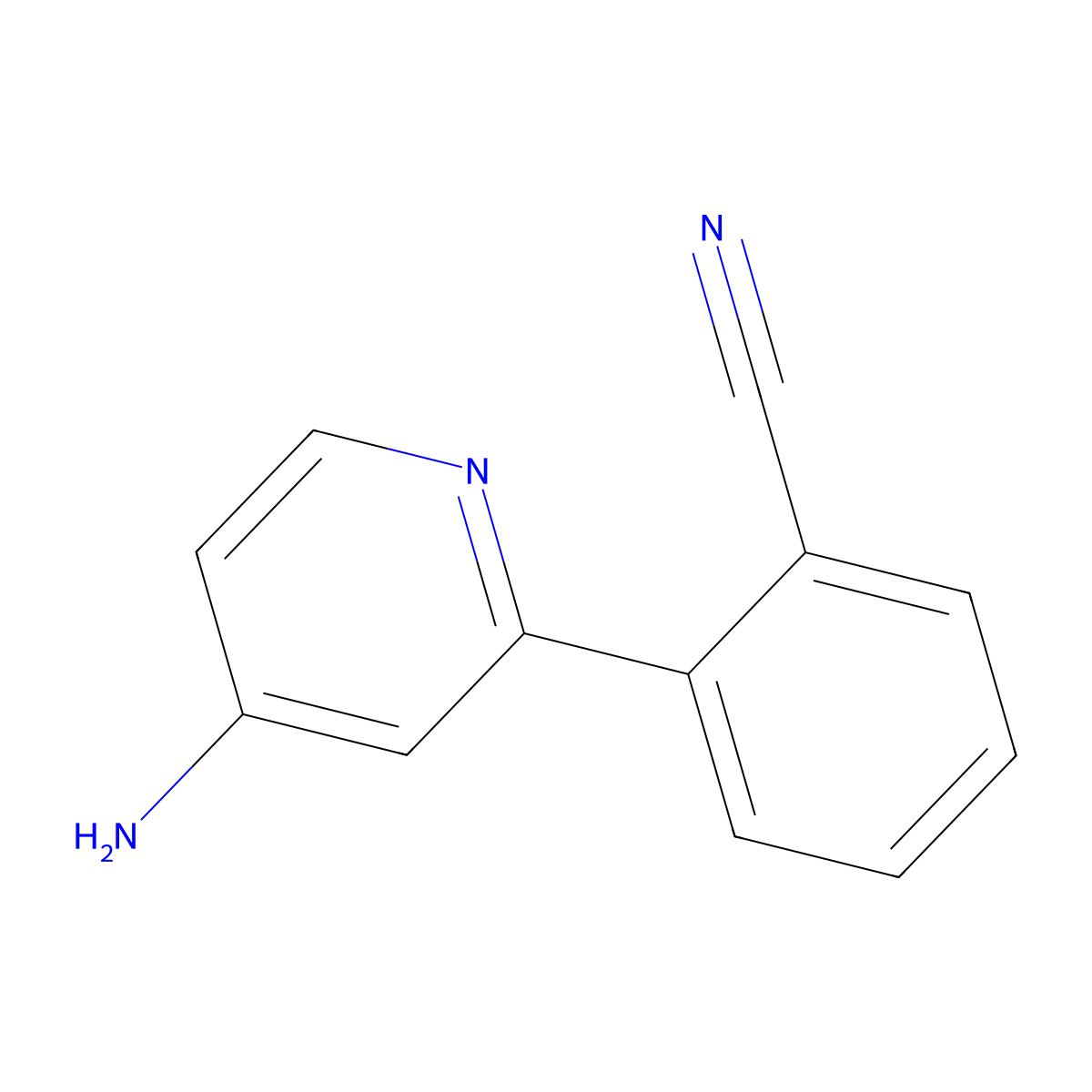 4-Amino-2-(2-cyanophenyl)pyridine molecular structure, CAS 1622840-03-2