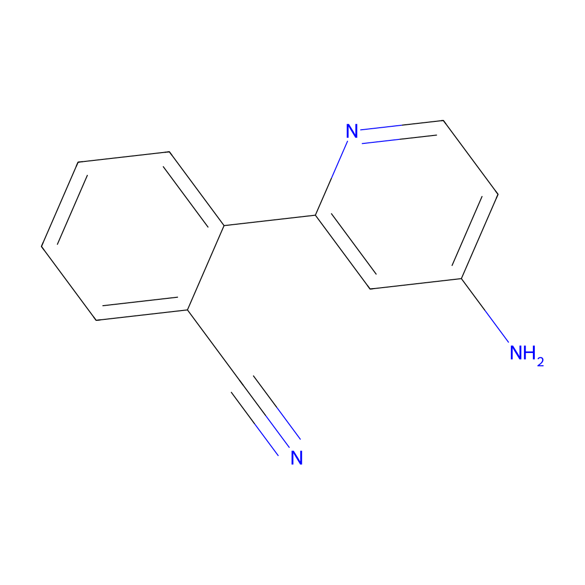 4-Amino-2-(2-cyanophenyl)pyridine molecular structure, CAS 1622840-03-2