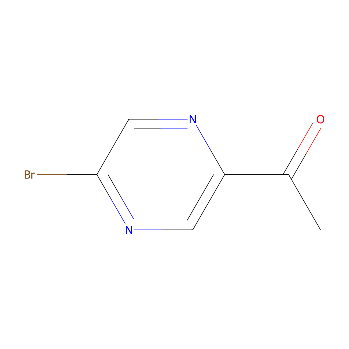2-Bromo-5-acetylpyrazine molecular structure, CAS 1622840-04-3