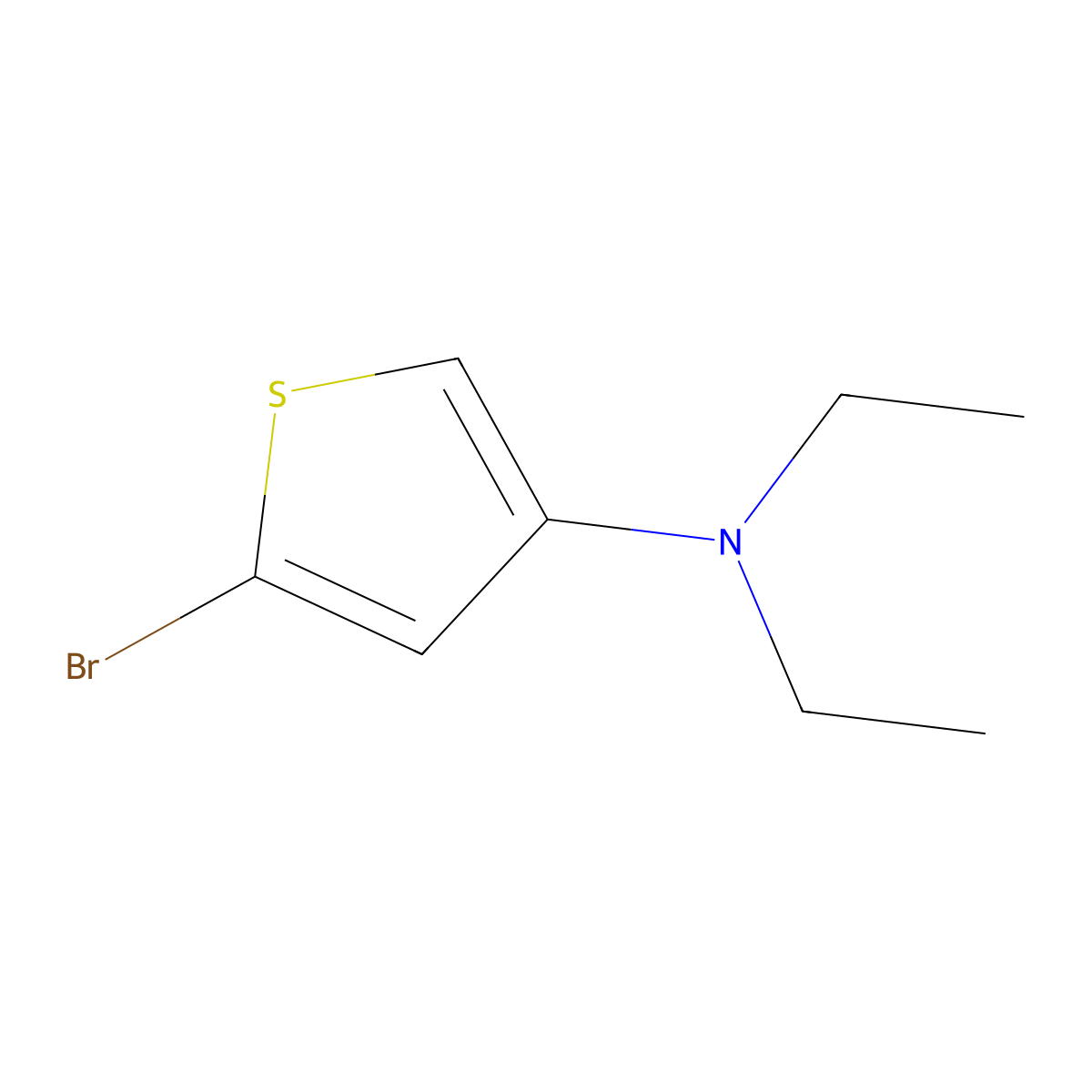 2-Bromo-4-(diethylamino)thiophene molecular structure, CAS 1622840-14-5