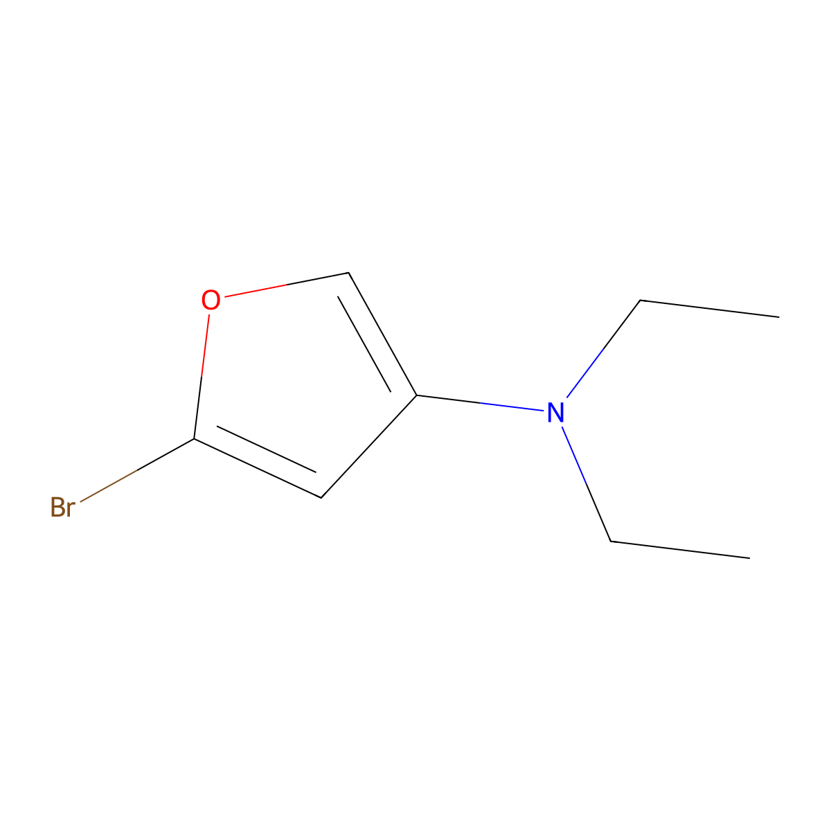 2-Bromo-4-(diethylamino)furan molecular structure, CAS 1622840-17-8