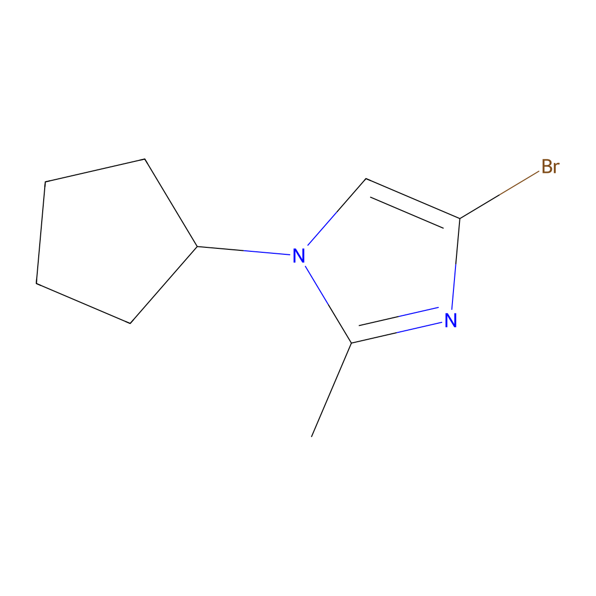 4-Bromo-1-cyclopentyl-2-methylimidazole molecular structure, CAS 1622840-21-4