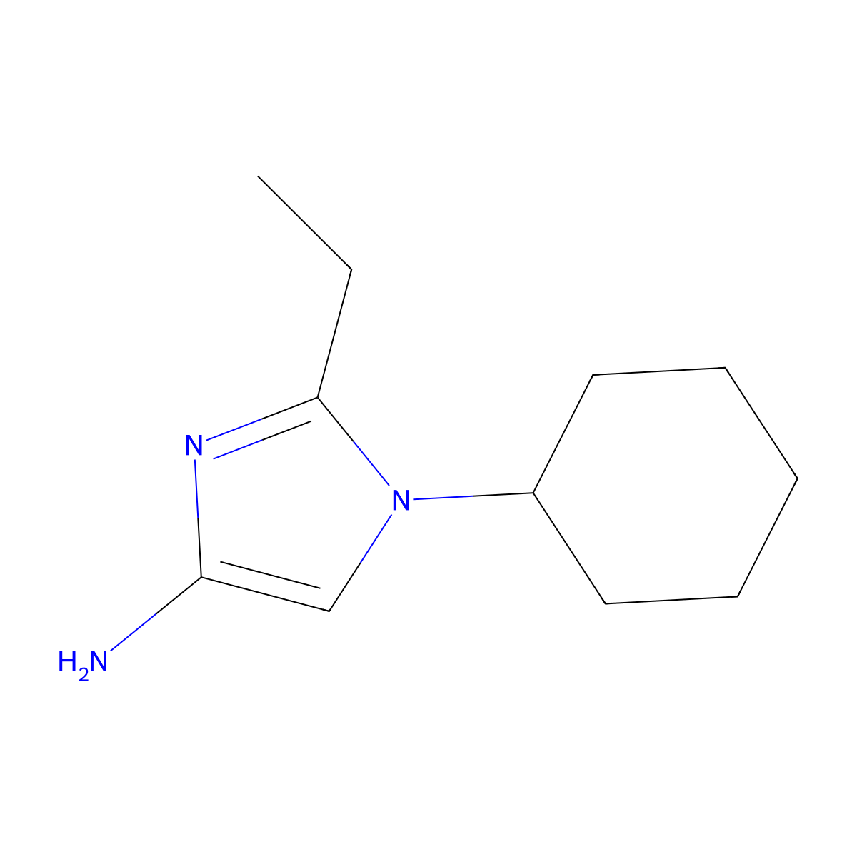 1-Cyclohexyl-2-ethylimidazol-4-amine molecular structure, CAS 1622840-23-6