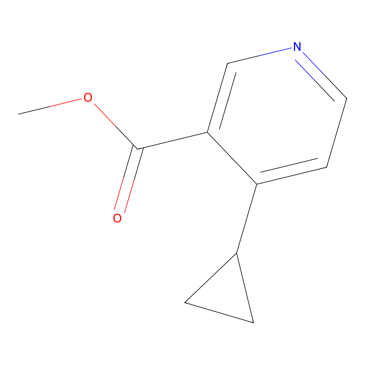 Methyl 4-cyclopropylnicotinate molecular structure, CAS 1622840-27-0
