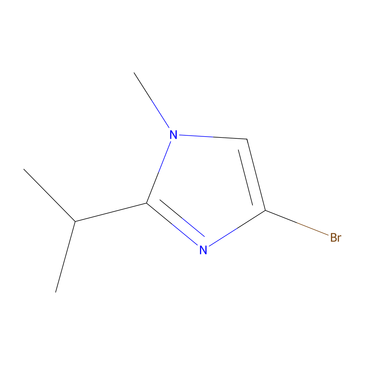 4-Bromo-1-methyl-2-(iso-propyl)imidazole molecular structure, CAS 1622840-31-6