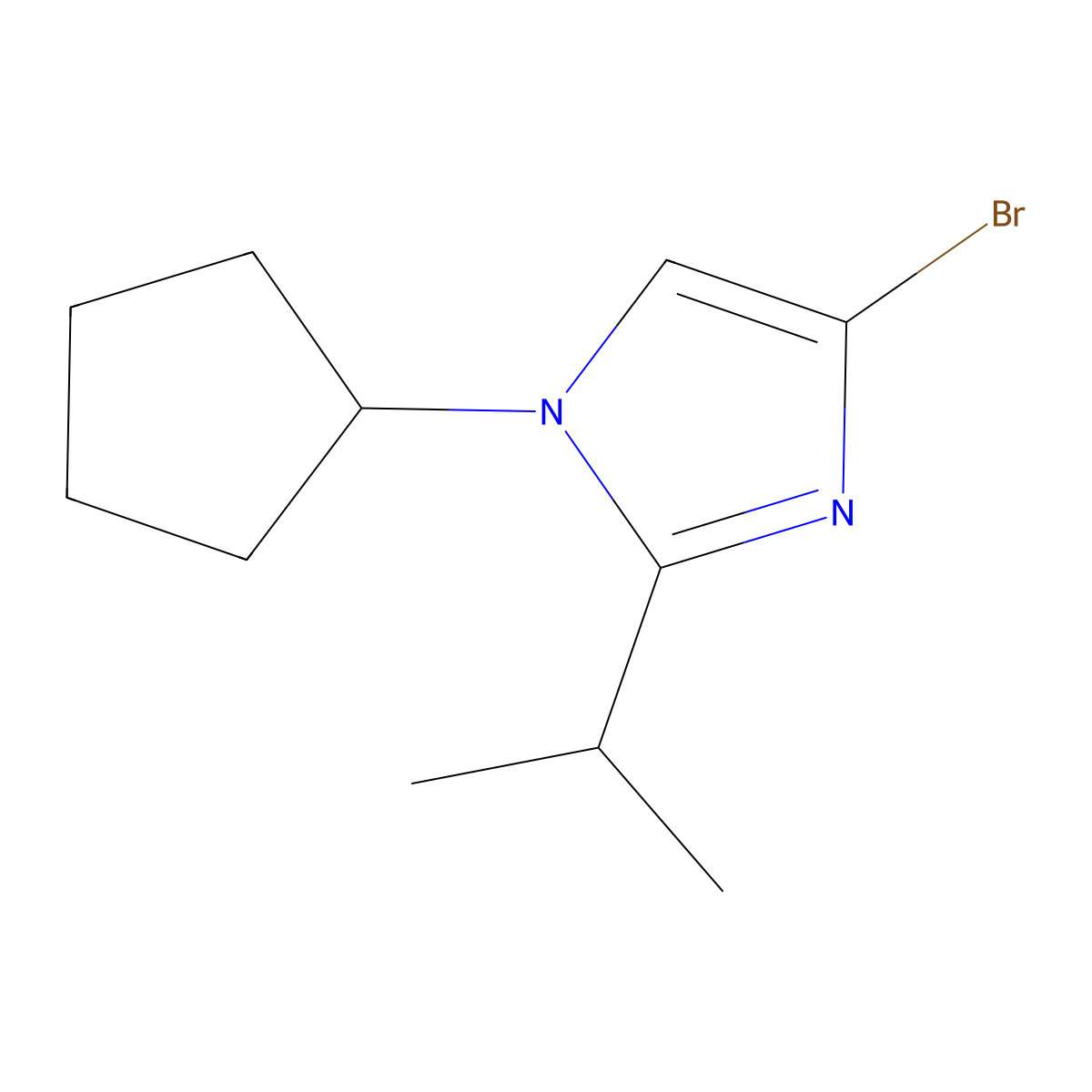 4-Bromo-1-cyclopentyl-2-(iso-propyl)imidazole molecular structure, CAS 1622840-34-9