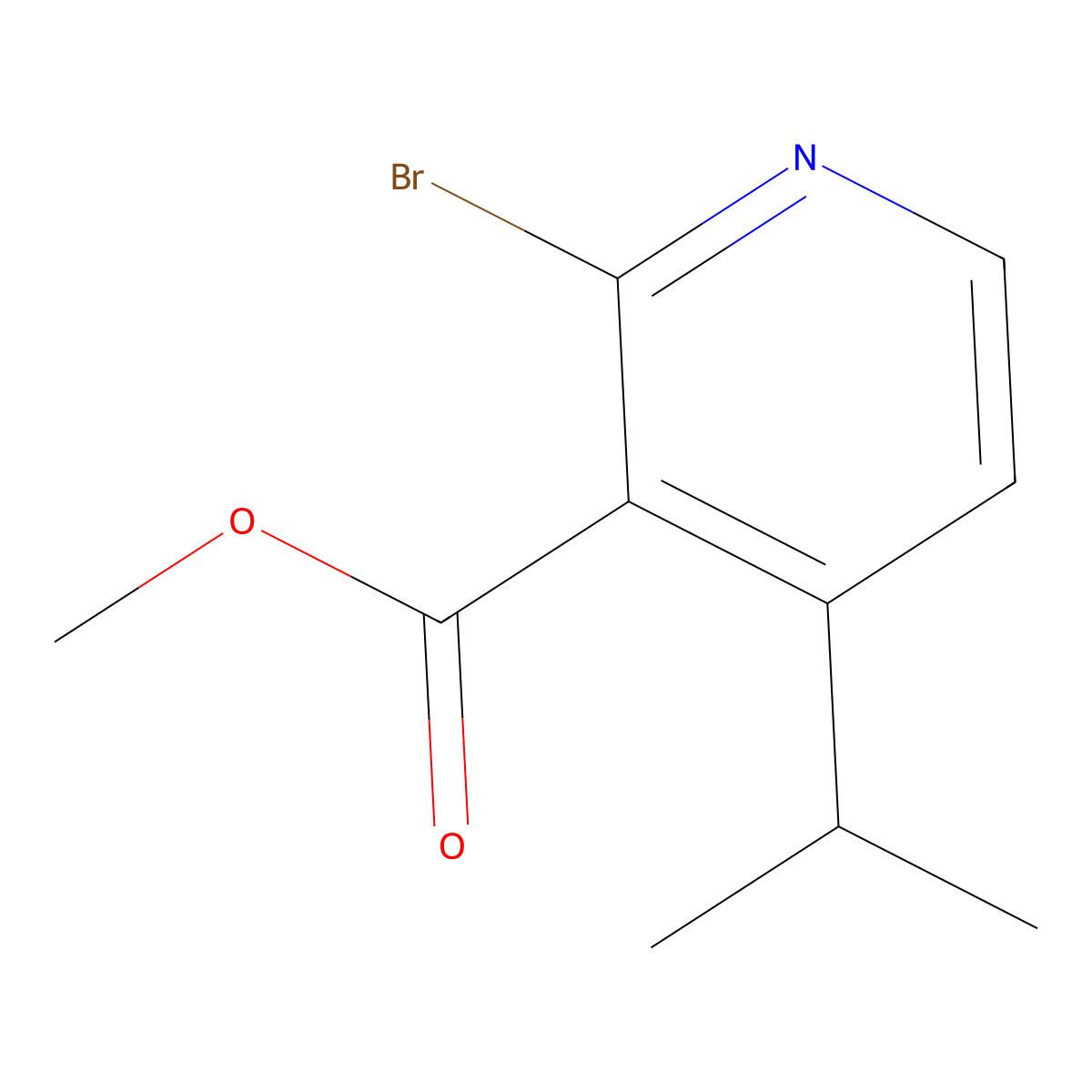 2-Bromo-3-methoxycarbonyl-4-(iso-propyl)pyridine molecular structure, CAS 1622840-35-0