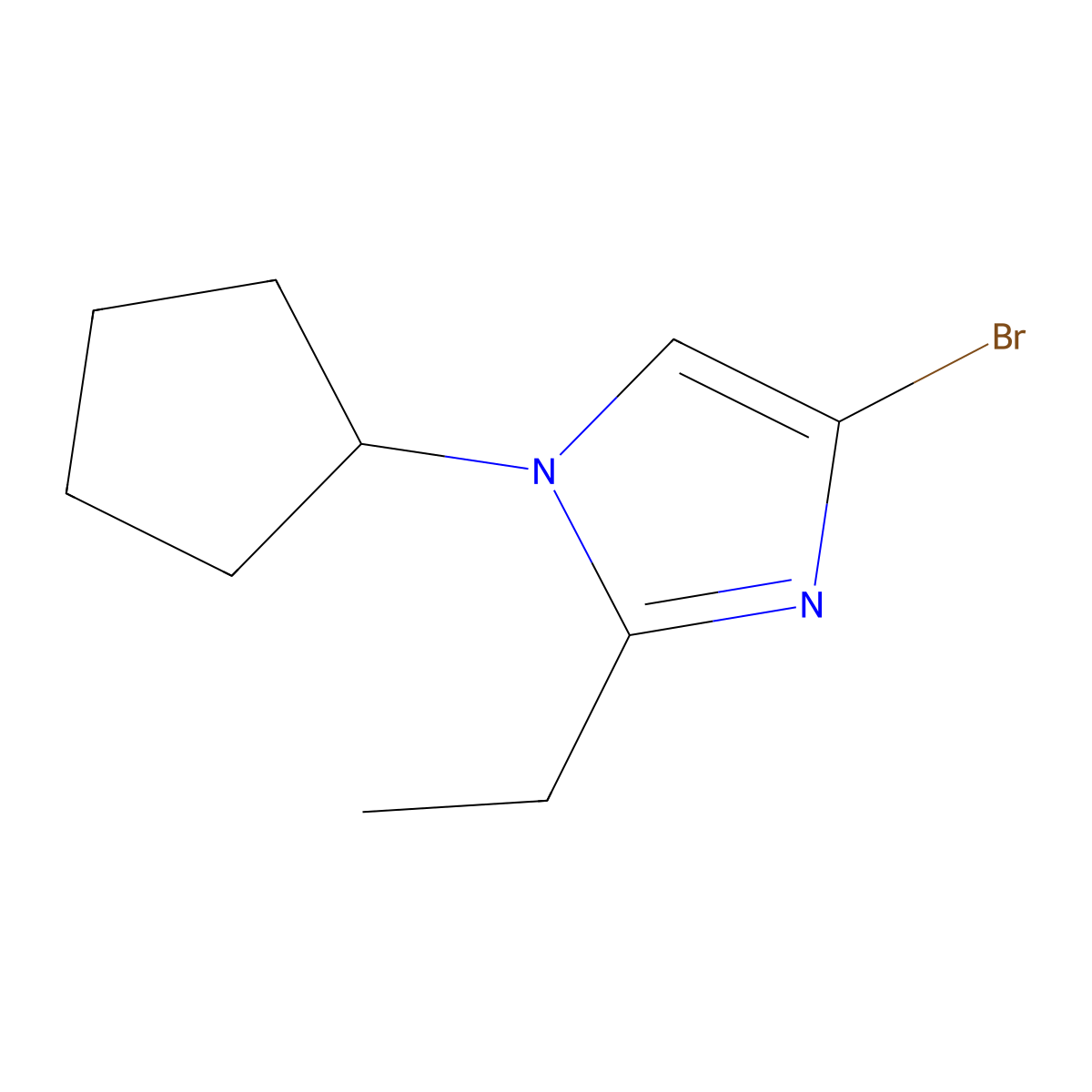4-Bromo-1-cyclopentyl-2-ethylimidazole molecular structure, CAS 1622840-39-4