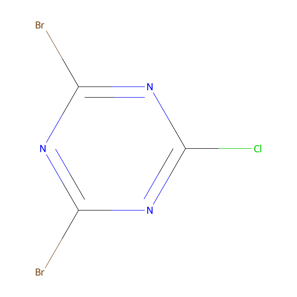 2,4-Dibromo-6-chloro-1,3,5-triazine molecular structure, CAS 1622840-41-8