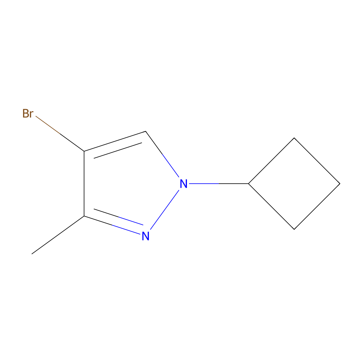 4-Bromo-3-methyl-1-cyclobutyl-1H-pyrazole molecular structure, CAS 1622840-47-4