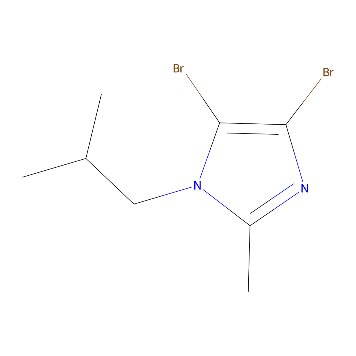 4,5-Dibromo-1-(iso-butyl)-2-methyl-1H-imidazole molecular structure, CAS 1622840-49-6
