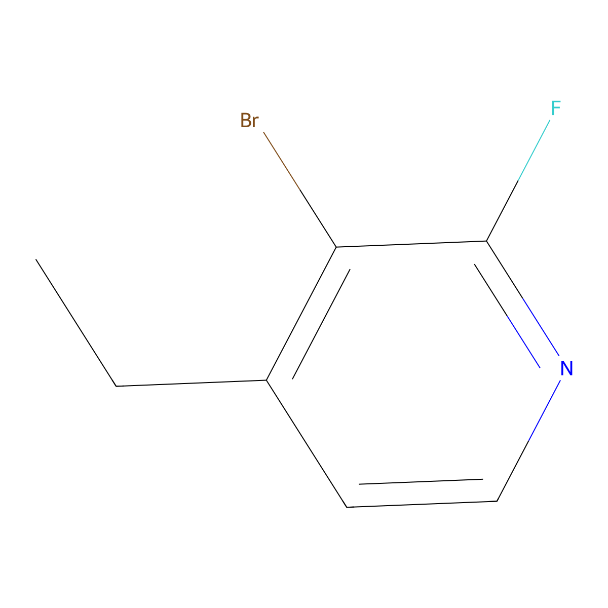 2-Fluoro-3-bromo-4-ethylpyridine molecular structure, CAS 1622840-51-0