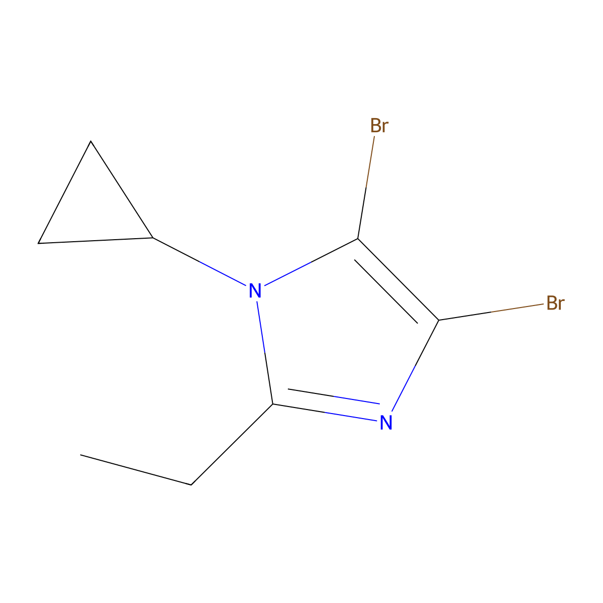 4,5-Dibromo-1-cyclopropyl-2-ethyl-1H-imidazole molecular structure, CAS 1622840-52-1