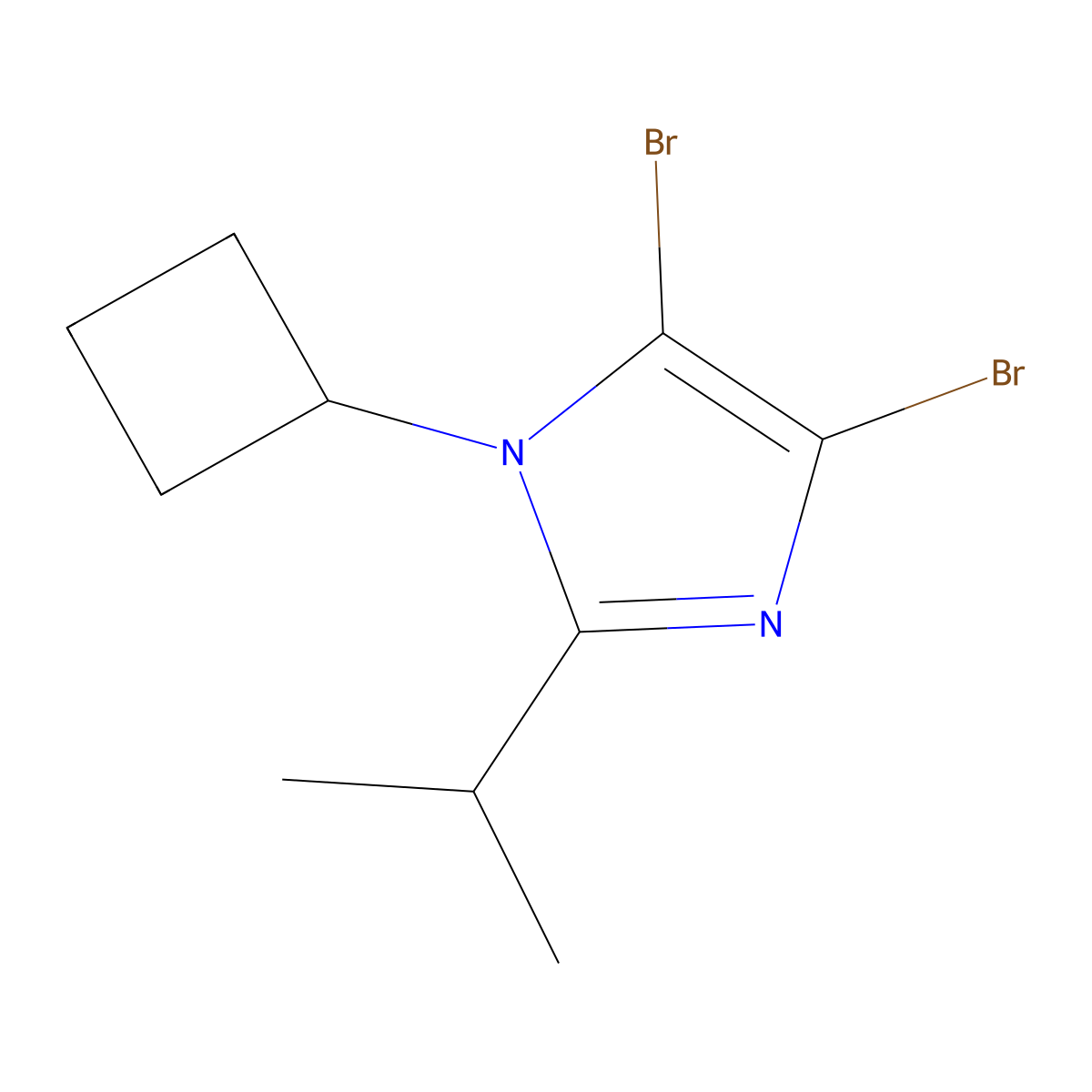 4,5-Dibromo-1-cyclobutyl-2-(iso-propyl)-1H-imidazole molecular structure, CAS 1622840-54-3