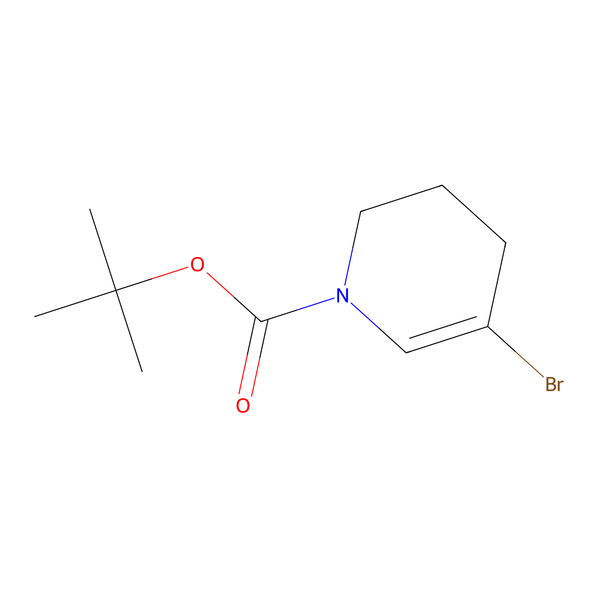 Tert-butyl 5-bromo-1,2,3,4-tetrahydropyridine-1-carboxylate molecular structure, CAS 1622840-55-4