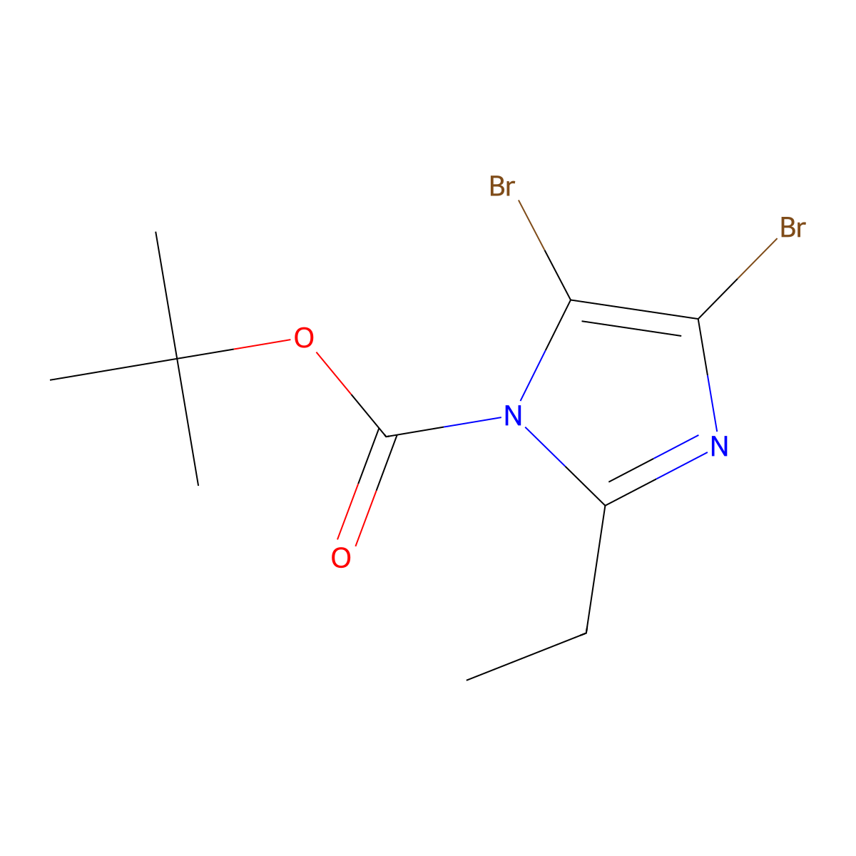 4,5-Dibromo-1-Boc-2-ethyl-1H-imidazole molecular structure, CAS 1622840-56-5
