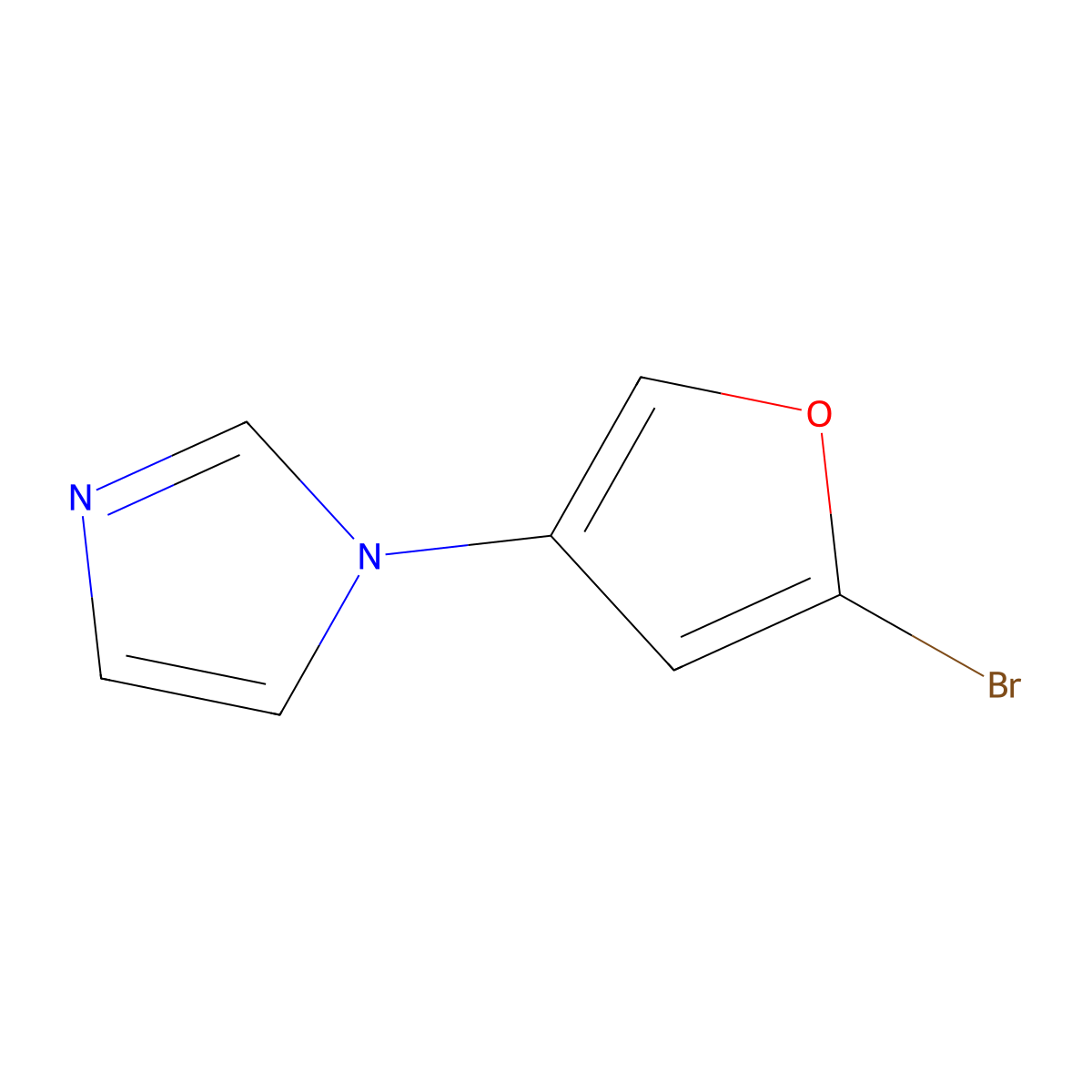 2-Bromo-4-(imidazol-1-yl)furan molecular structure, CAS 1622840-58-7