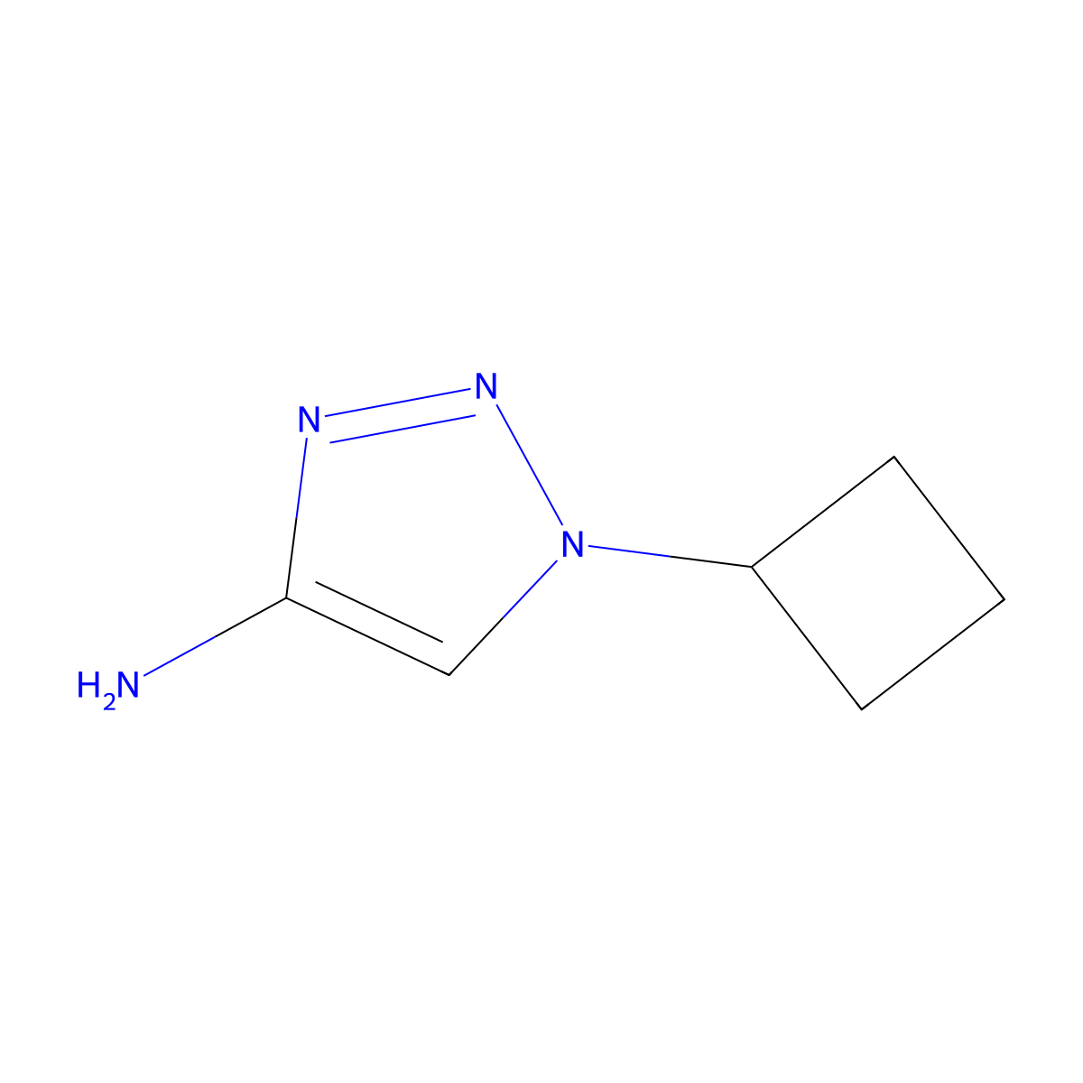 1-Cyclobutyl-1H-1,2,3-triazol-4-amine molecular structure, CAS 1622840-59-8