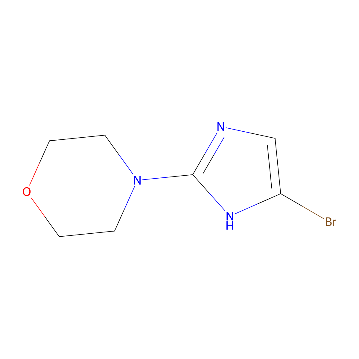 4-Bromo-2-morpholino-1H-imidazole molecular structure, CAS 1622840-62-3