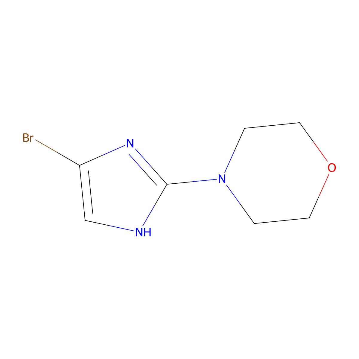 4-Bromo-2-morpholino-1H-imidazole molecular structure, CAS 1622840-62-3